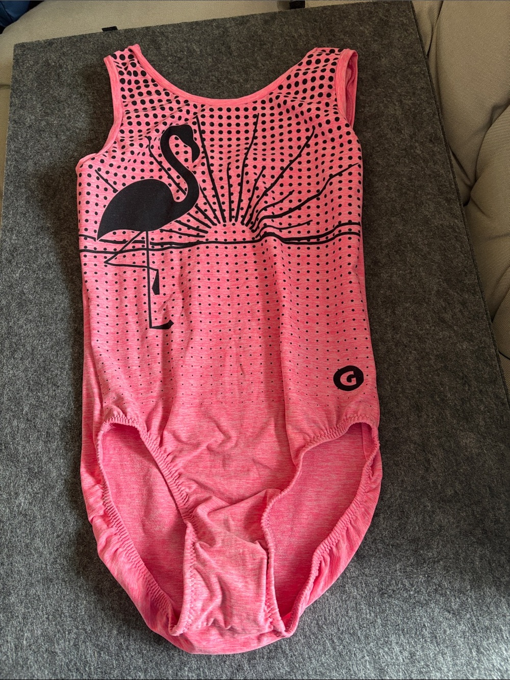 Kids Pink Flamingo One-Piece Leotard